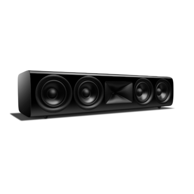 JBL HDI 4500 senter-høyttaler forside i sort finish uten deksel