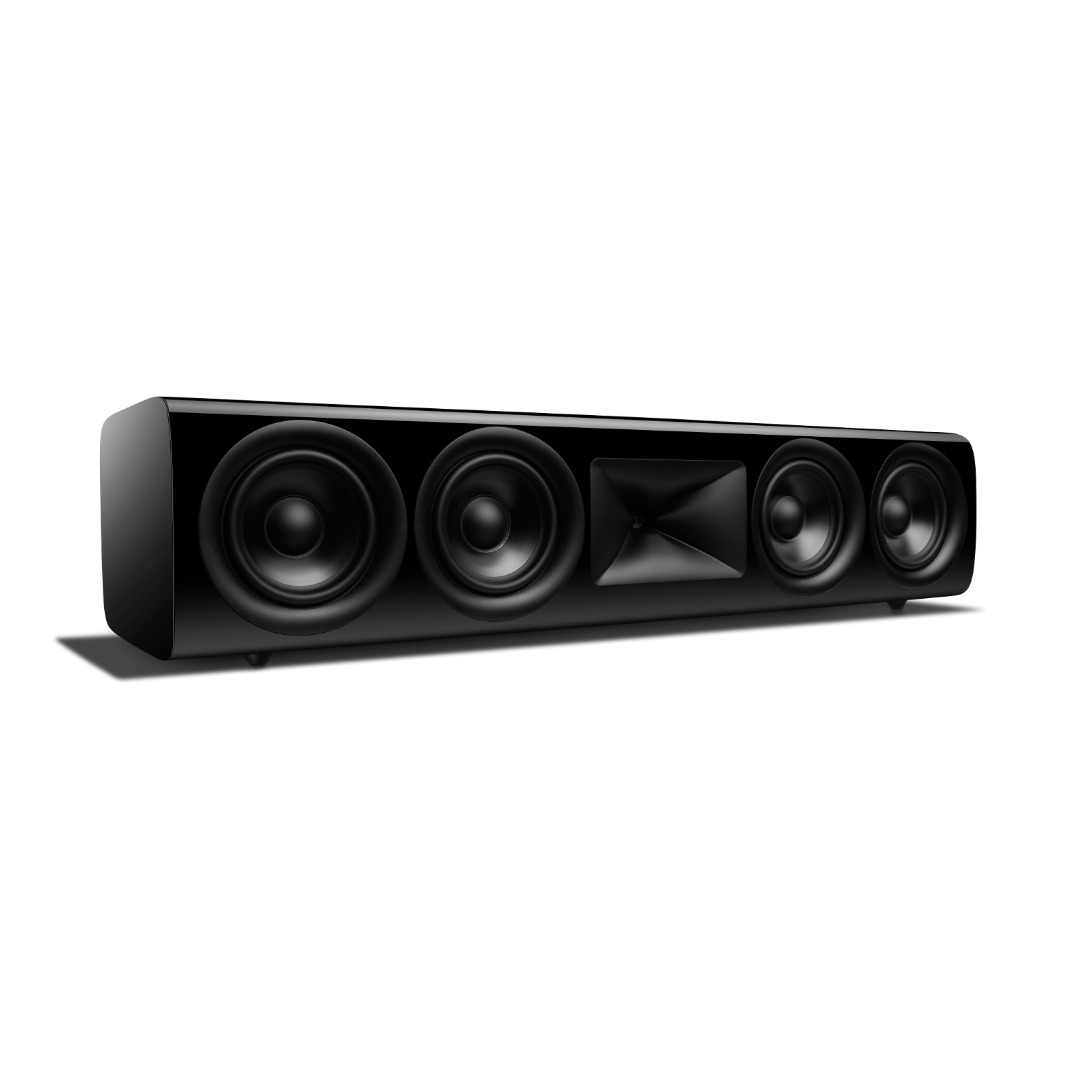 JBL HDI 4500 senter-høyttaler forside i sort finish uten deksel