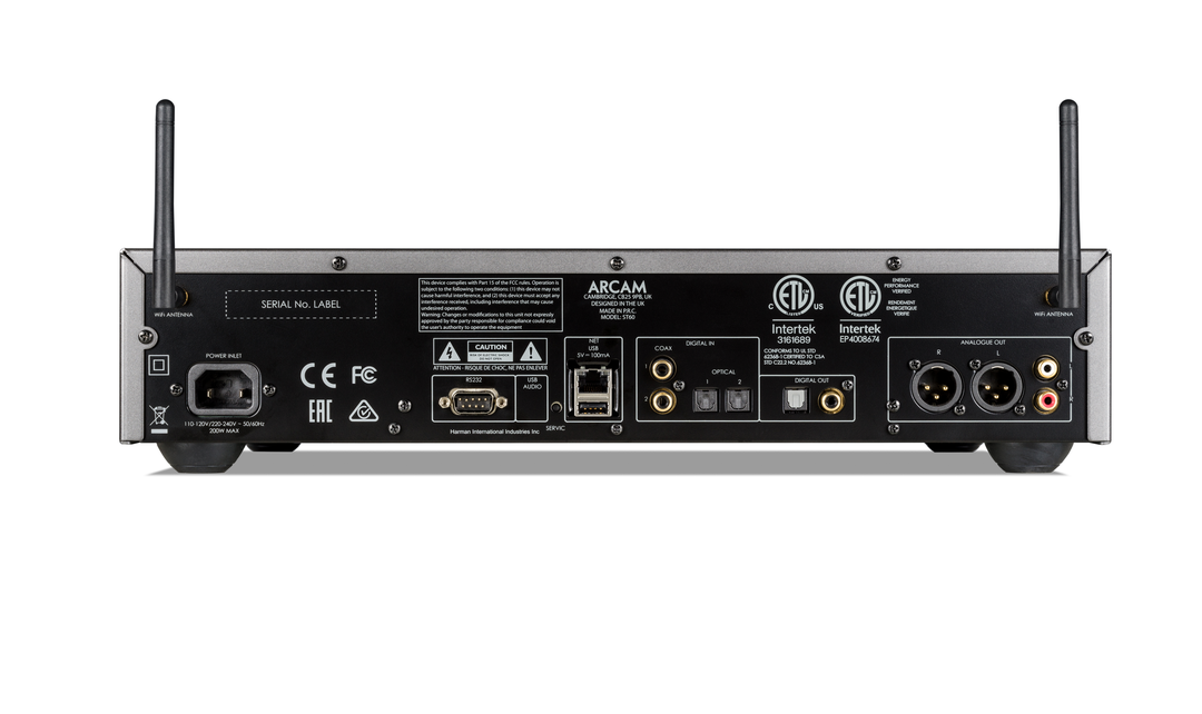 Arcam ST60 streamer bakside
