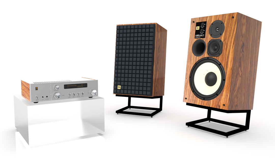 JBL L100 Classic stativhøyttaler og SA750 integrert forsterker