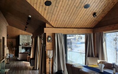 Lyd i flere rom Hemsedal 12 høyttalere 5 soner hifi multiroom