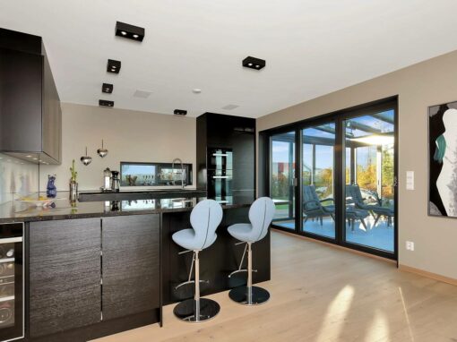 Kjøkken innredning med integrert lydsystem