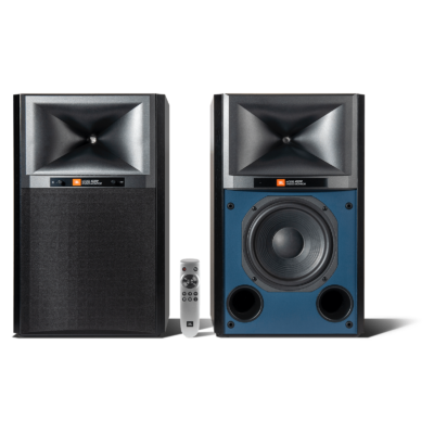 JBL 4329P Studio Monitor-aktiv høyttaler er et fullstendig selvstendig forsterket høyttalersystem med høyoppløselig streaming-lyd og prosumer-tilkobling.